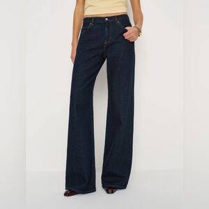 REFORMATION Low Rise Slouchy Wide Leg Jeans, Size 26
